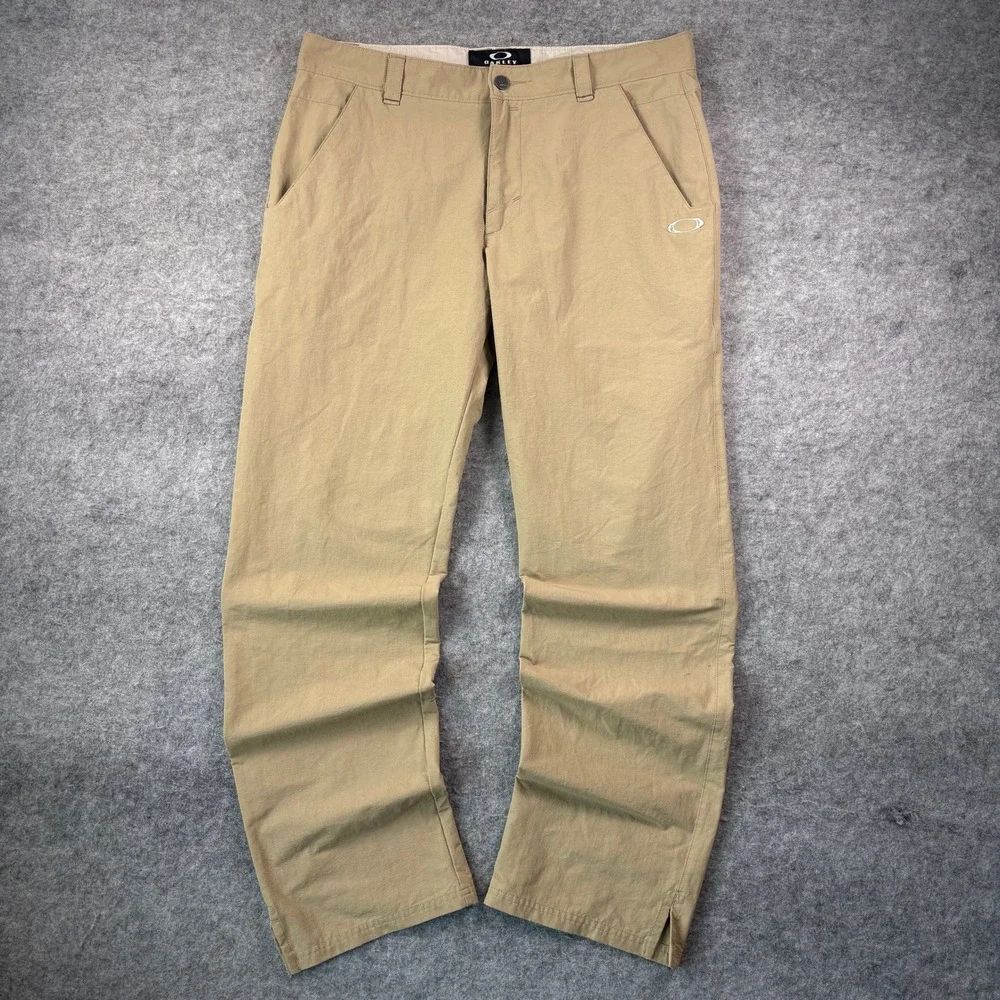 Oakley Mens Khaki Chino Pants Straight Leg Tan Outdoor Casual Trousers 36x32